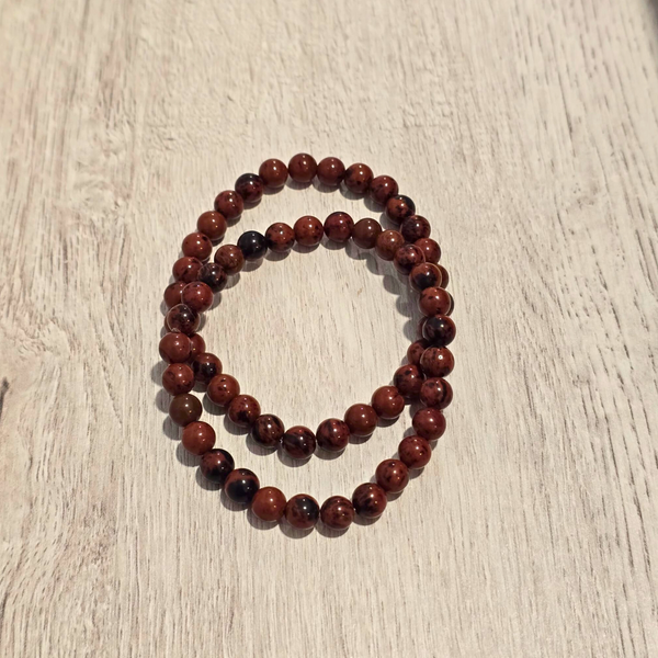 Obsidienne Mahogany (Acajou) - 6mm