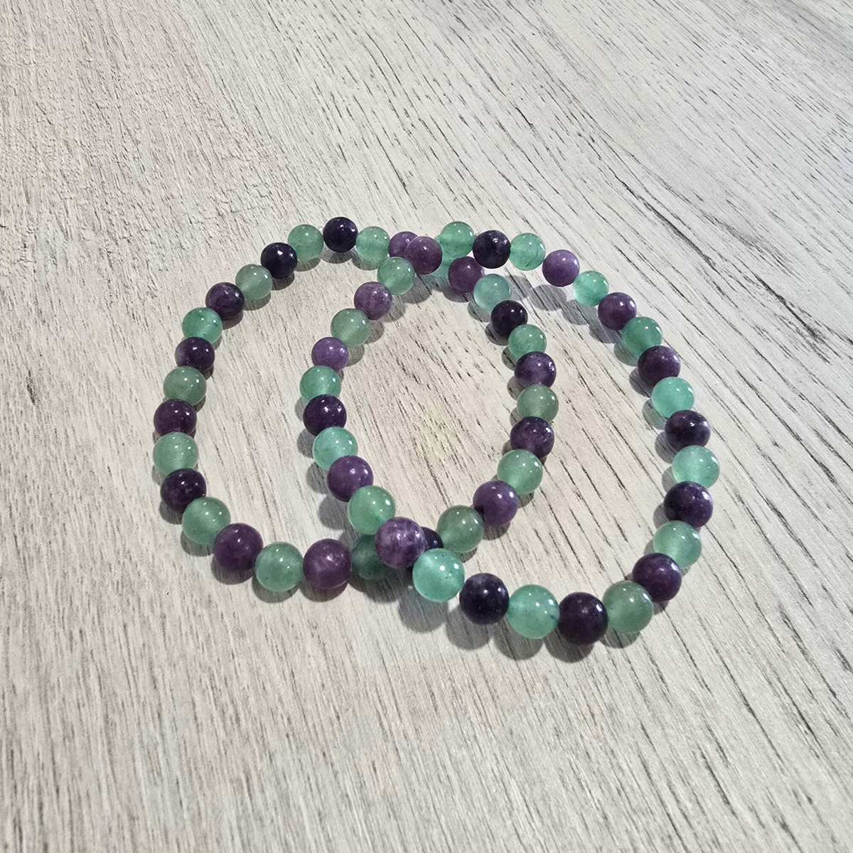 Aventurine & Lépidolite - 6mm