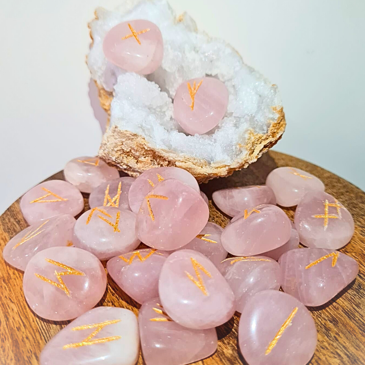Runes en Quartz Rose