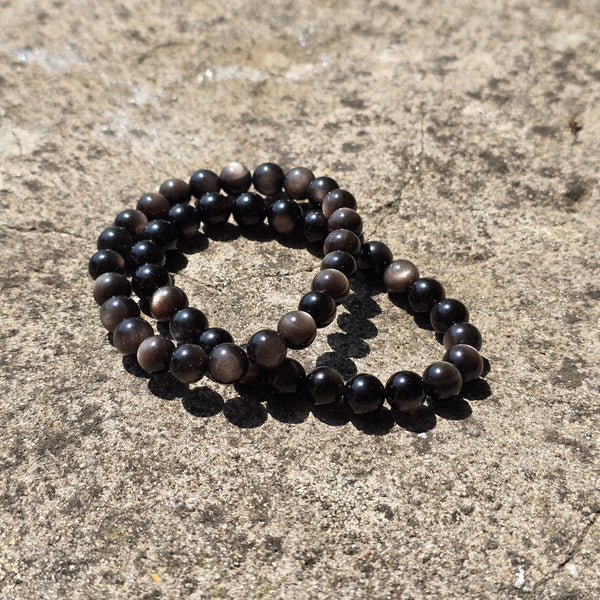 Obsidienne Argentée - 8mm