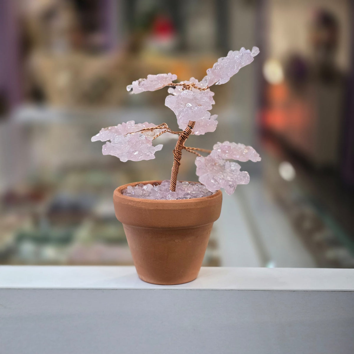 Arbre en Quartz Rose